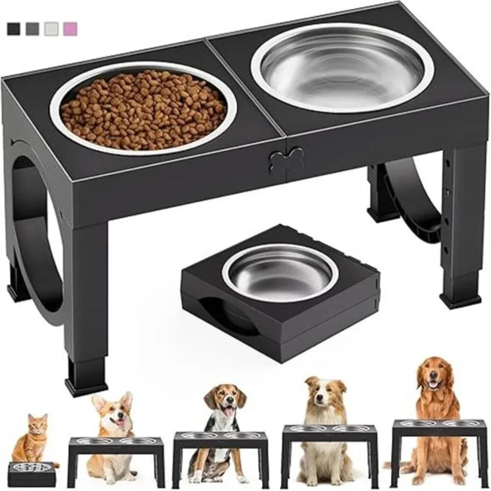 Elevated Dog Bowls Large Breed XiaZ Raised Dogs Bowl Stand Large/Medium Sized
